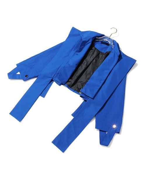 Draped Cutout Shoulder Jacket